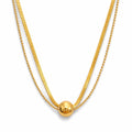 Gold Double Layered Ball Necklace
