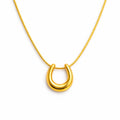 Gold Horse Shoe Necklace