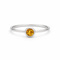 Citrine Round Ring