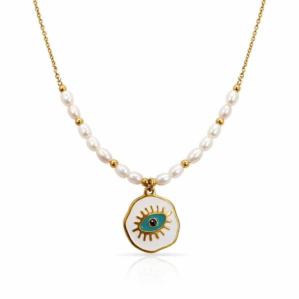 Natural Freshwater Pearl Necklace w Pendant