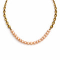 Freshwater Pearl with Anchor Chain Necklace