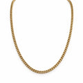 Solid 10k Gold Diamond Cut Cuban Chain Necklace