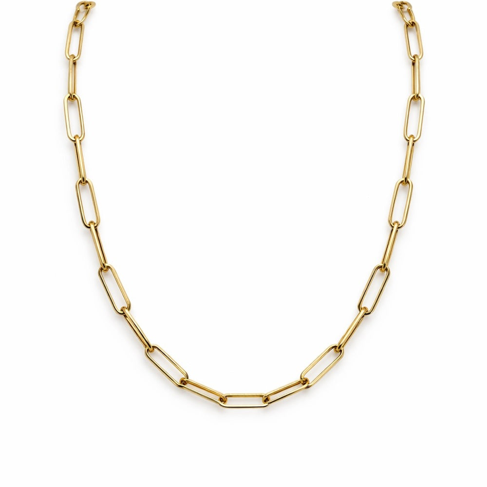 Solid 14k Gold Paperclip Chain
