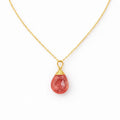 Strawberry Quartz Gold Necklace (N7249)