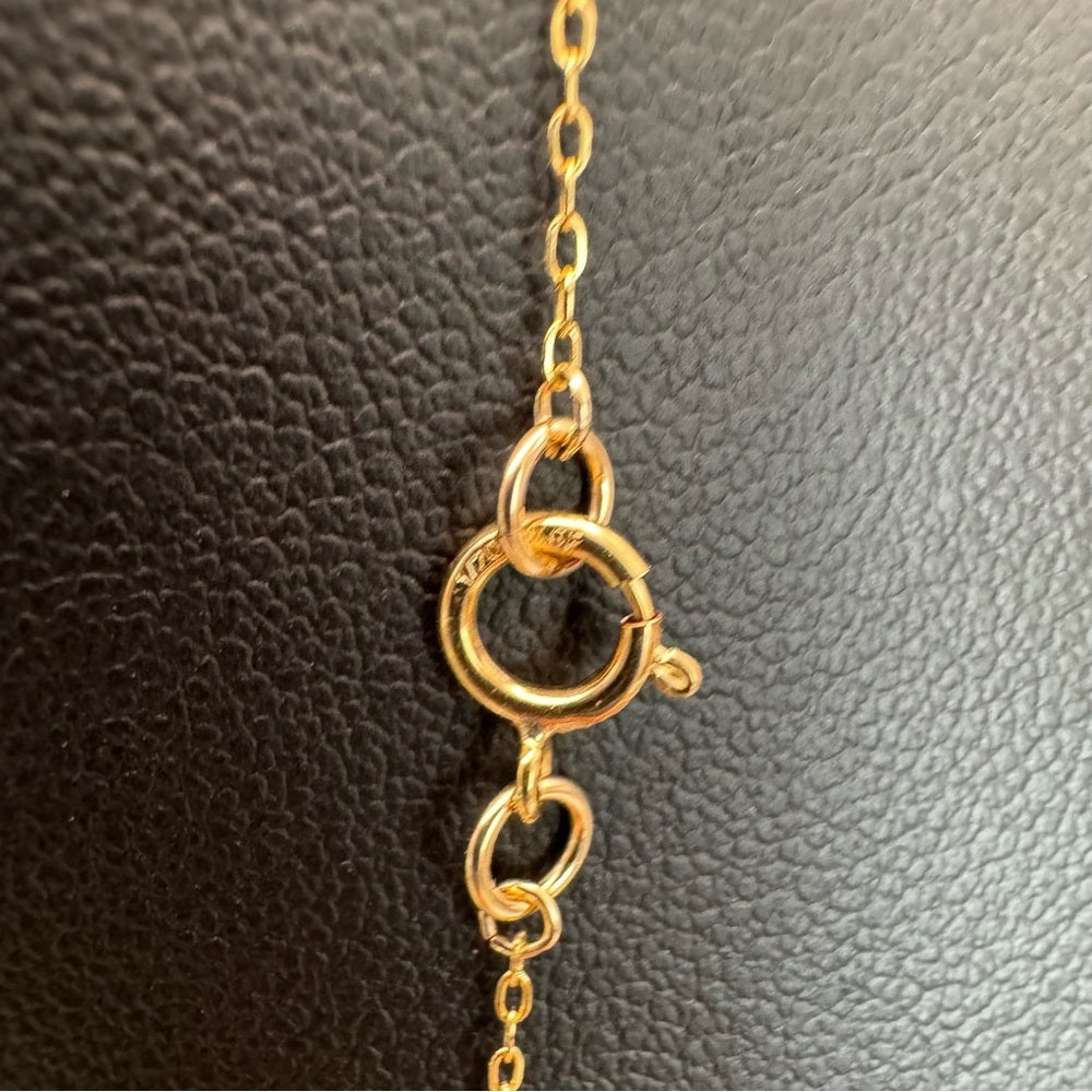 Strawberry Quartz Gold Necklace (N7249)