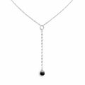Purple Sapphire Circle Lariat Necklace (L7256)