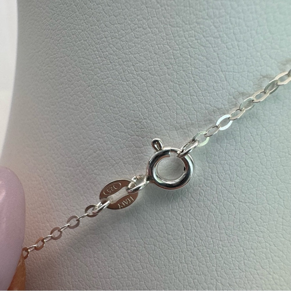 Purple Sapphire Circle Lariat Necklace (L7256)