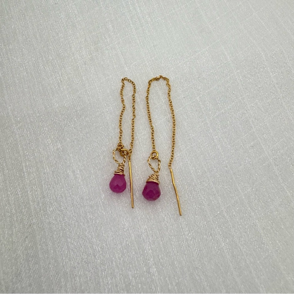 Pink Sapphire Threaders (TH2402)