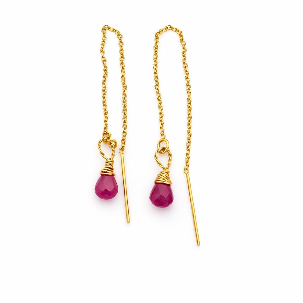 Pink Sapphire Threaders (TH2402)
