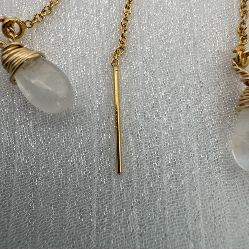 Moonstone Gold Threaders (TH6256)