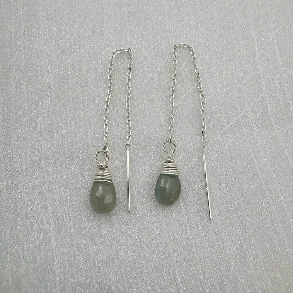 Green Amethyst Threaders (TH22871)
