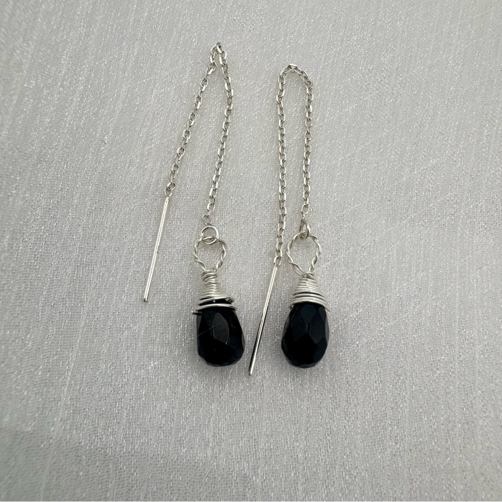 Black Onyx Threaders (TH307)