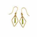 Peridot Chandelier Gold Earrings (HK10593)