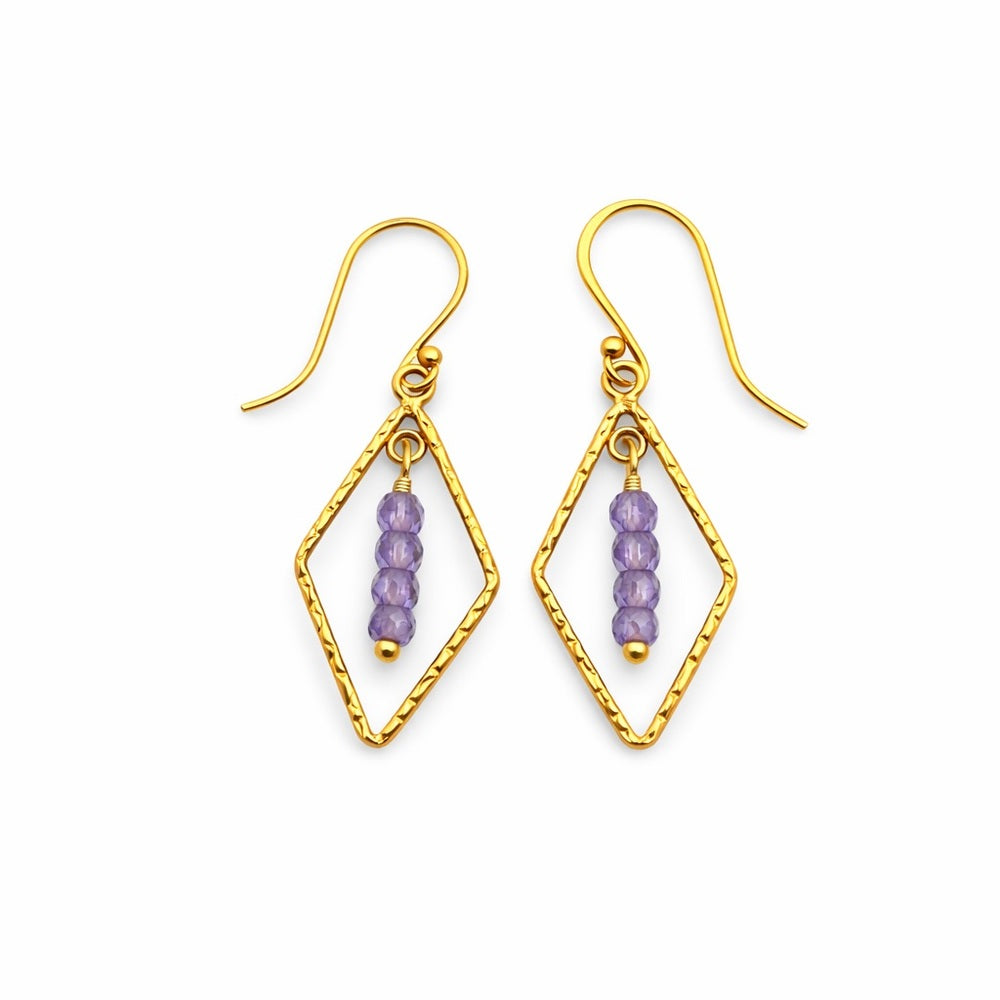 Tanzanite Gold Chandelier Earrings (HK4013)