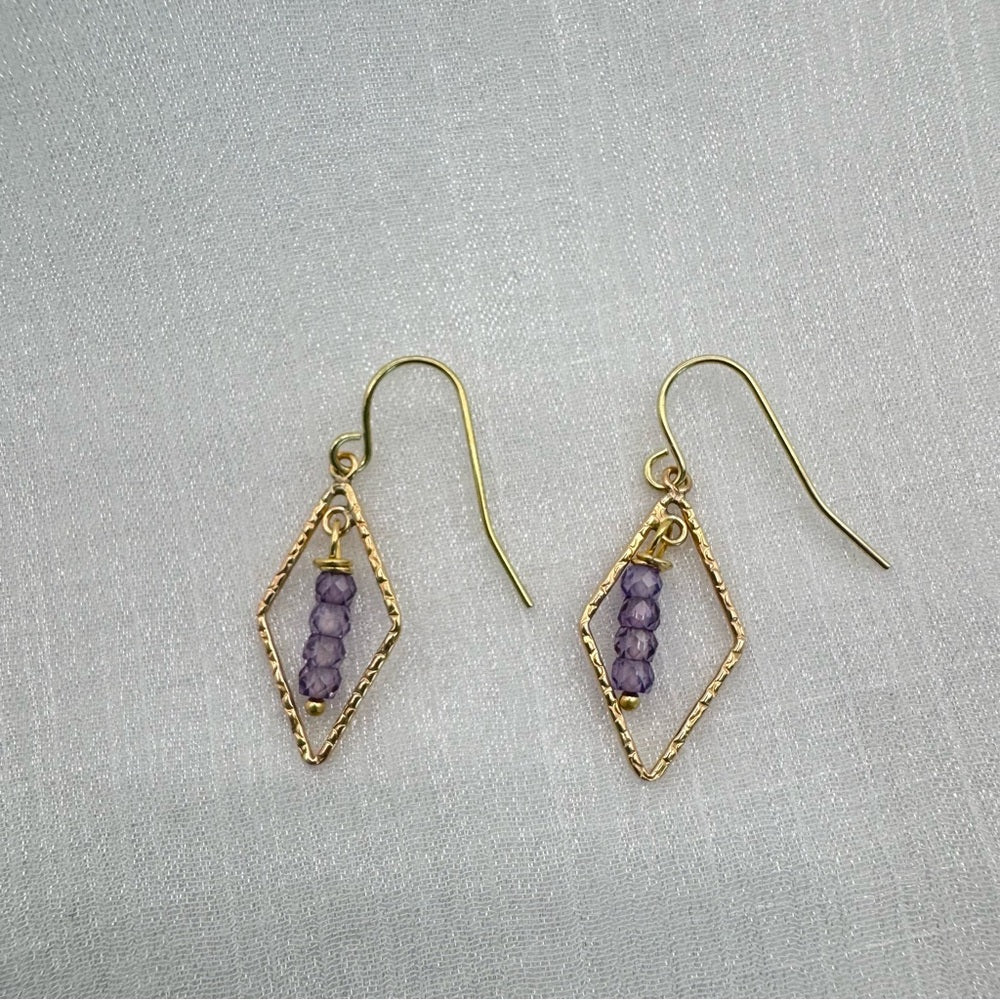 Tanzanite Gold Chandelier Earrings (HK4013)