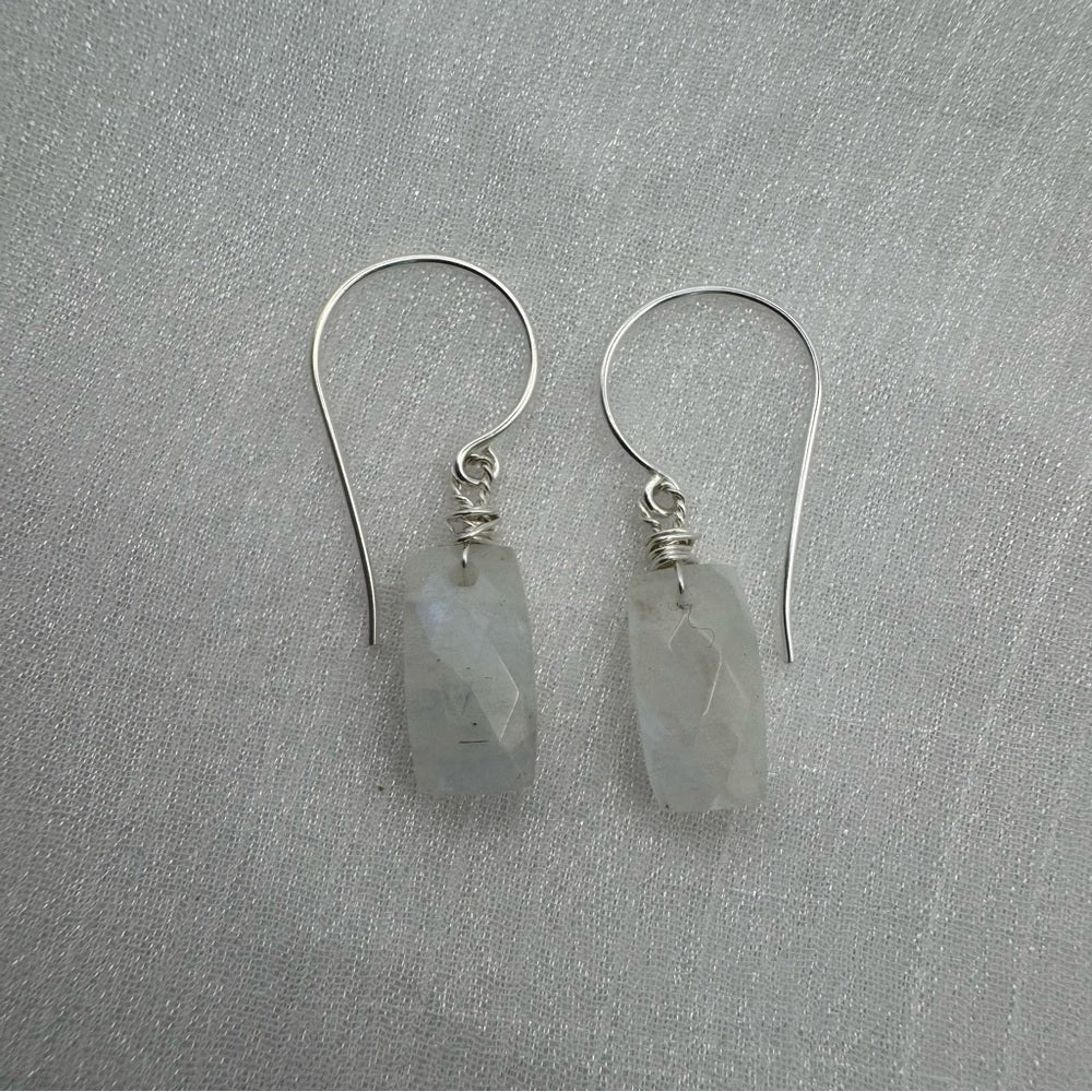 Moonstone Hook Earrings (HK115627)