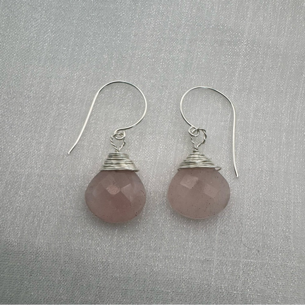 Rose Quartz Earrings (HK56281)