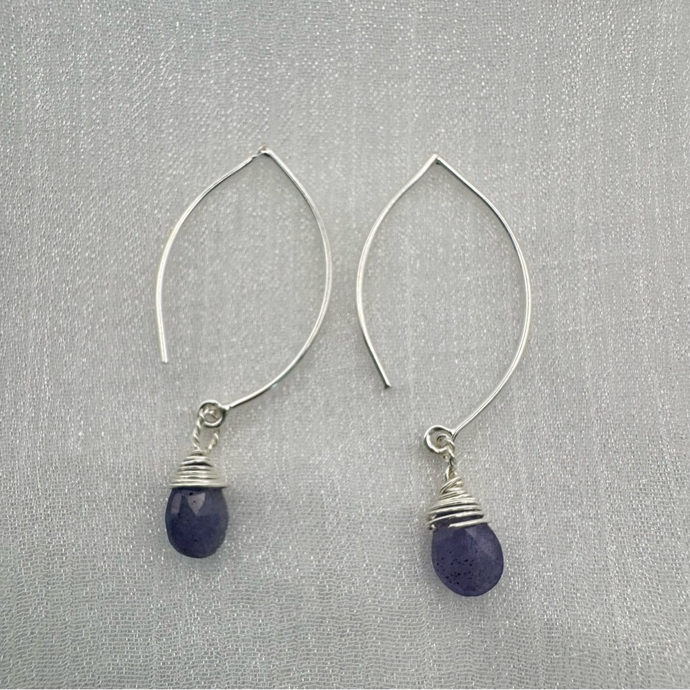 Tanzanite Hook Earrings (HT32110)
