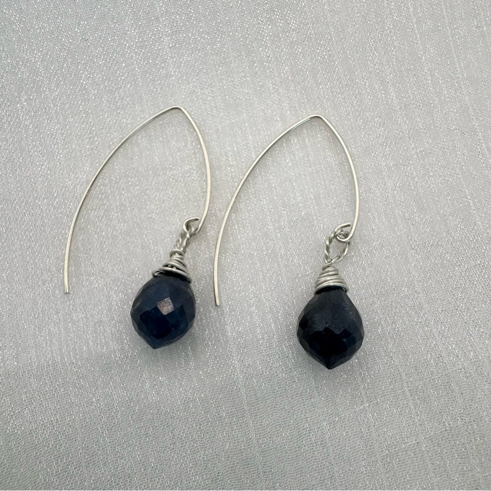 Sapphire Hook Earrings (HT3384)