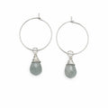 Green Amethyst Hoop Earrings (HP303)