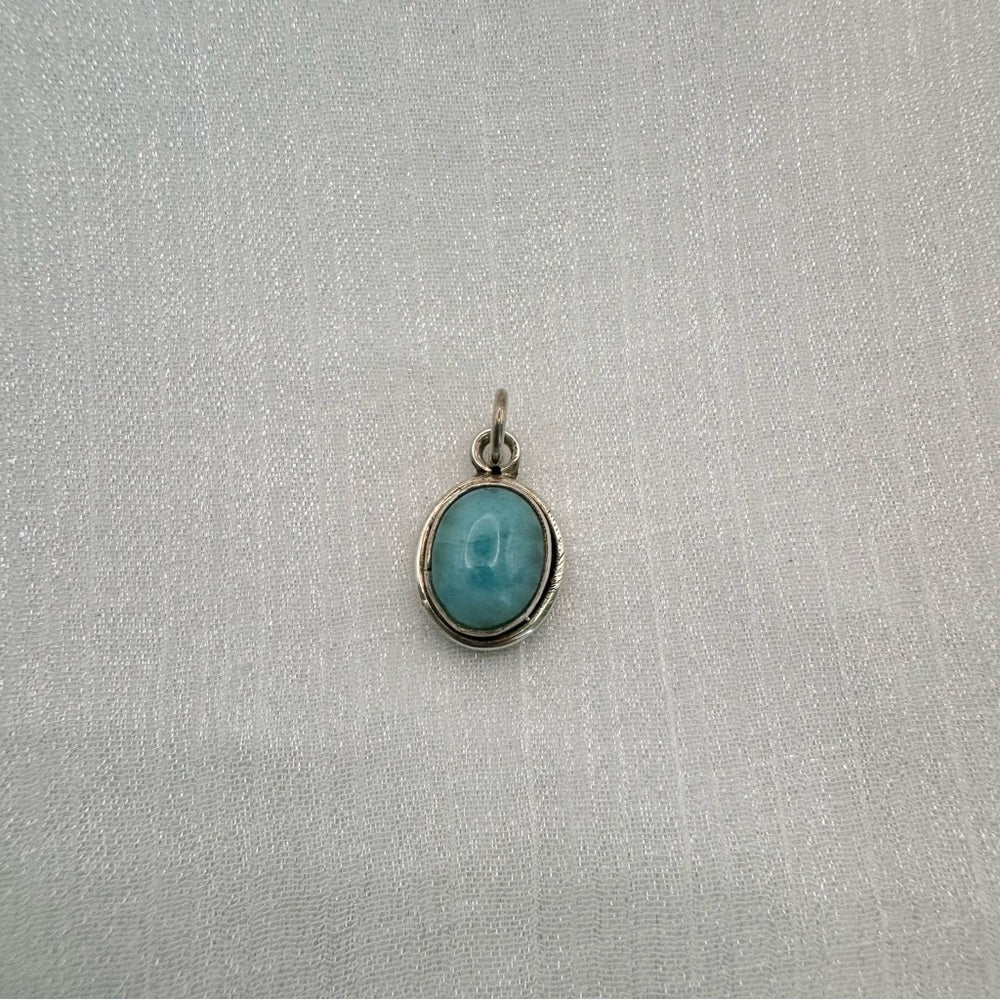 Larimar Baby Oval Pendant