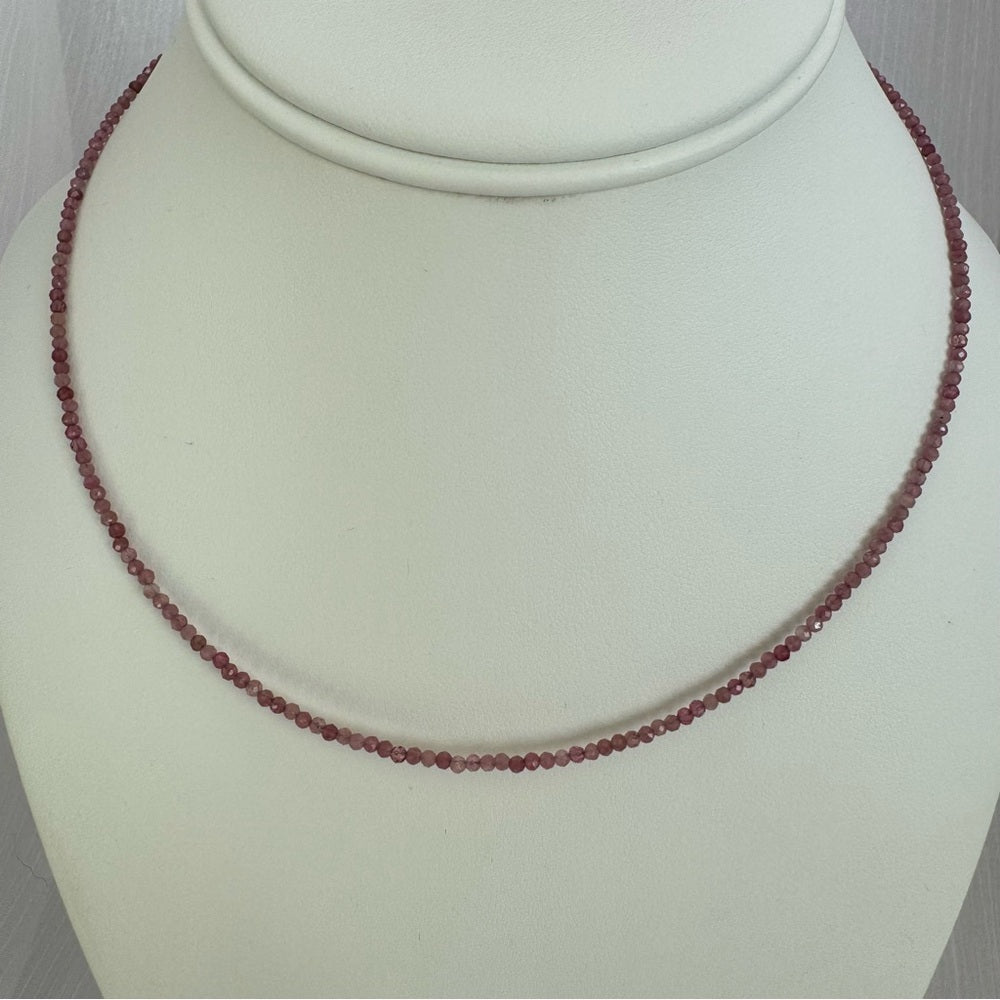Pink Tourmaline Gemstone Necklace
