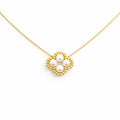 Golden Bloom Pearl Necklace
