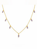 N9048 Tanzanite Chain Necklace