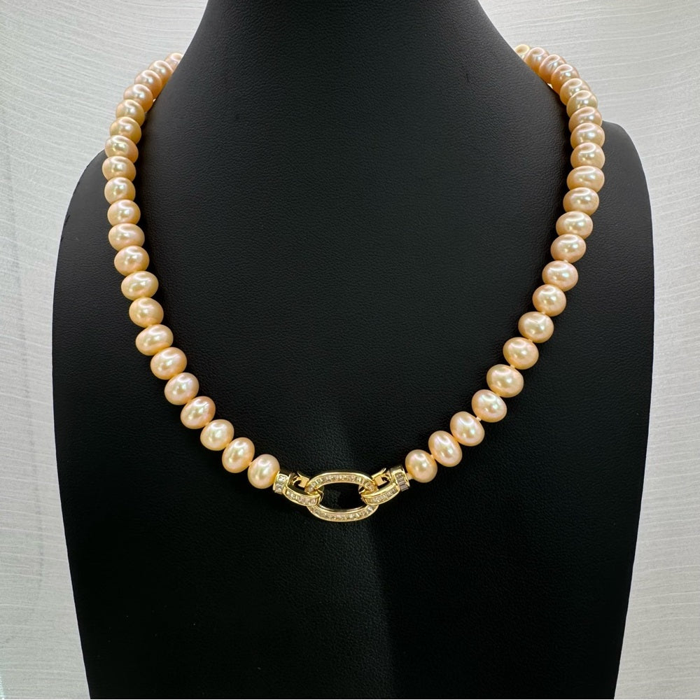 Golden Hour Pearl Necklace
