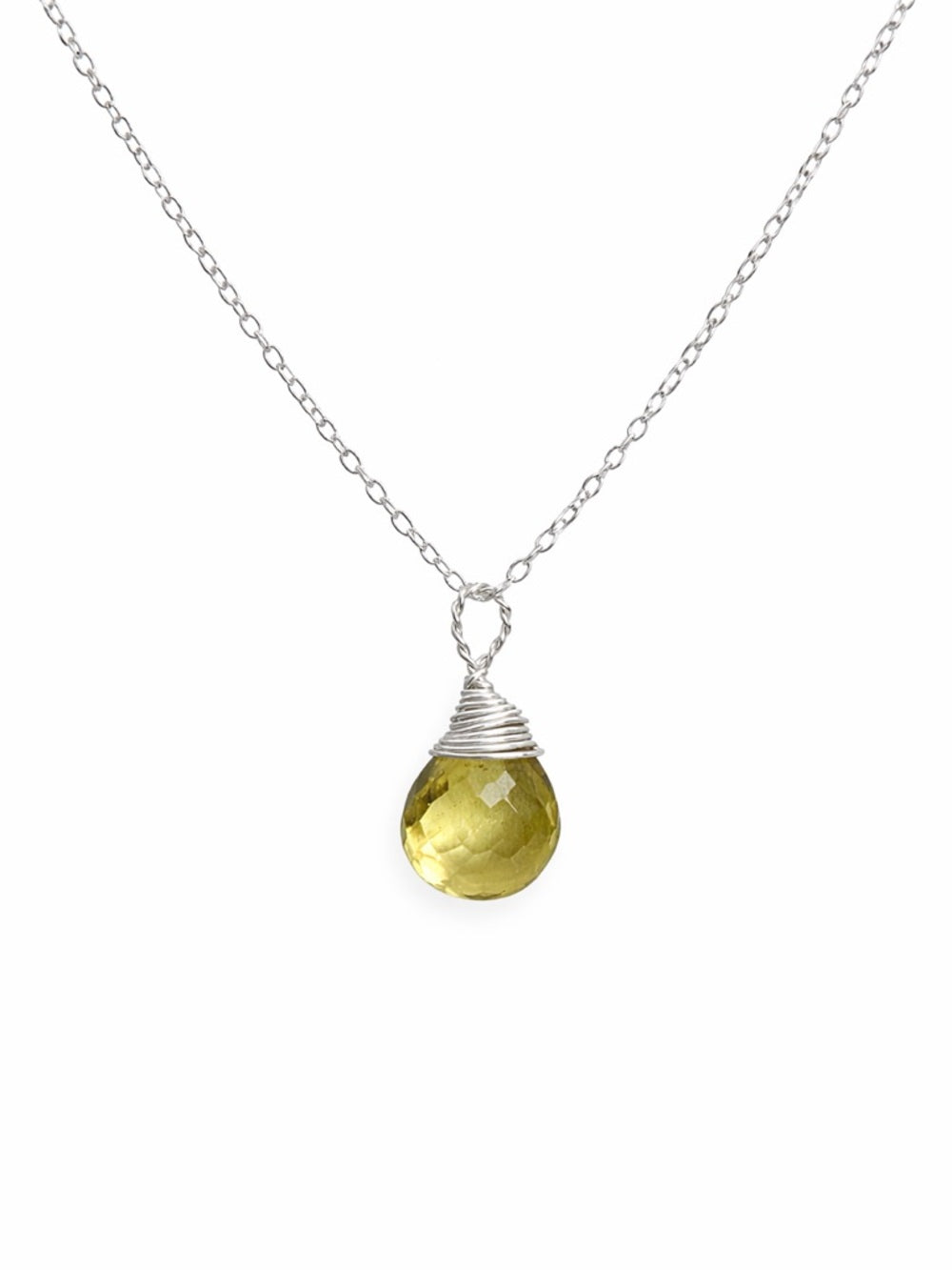 Lemon Quartz Chain Necklace (N96111)
