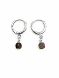 HG200 Watermelon Tourmaline Huggie Earrings