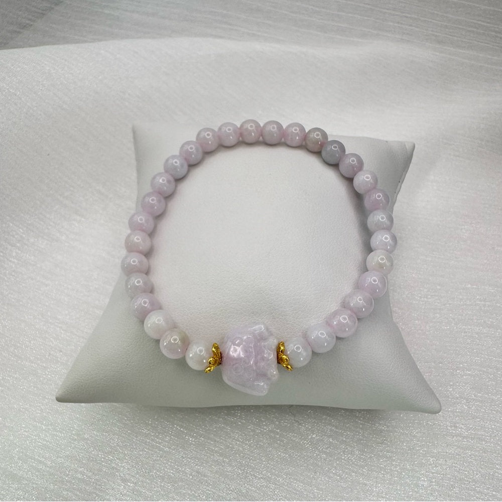 Purple Jade 6mm Stretchy Bracelet