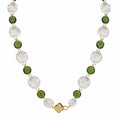 Freshwater Pearl and Clear Quartz Flower Necklace