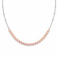 Blush Ombre Freshwater Pearl Silver Necklace
