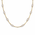 Dainty Freshwater Pearl Cluster Gold Necklace