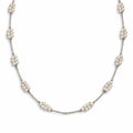 Dainty Freshwater Pearl Cluster Silver Necklace