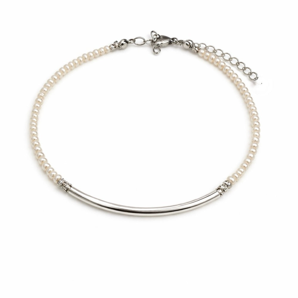 Silver Arc Freshwater Pearls Brand New Bracelet