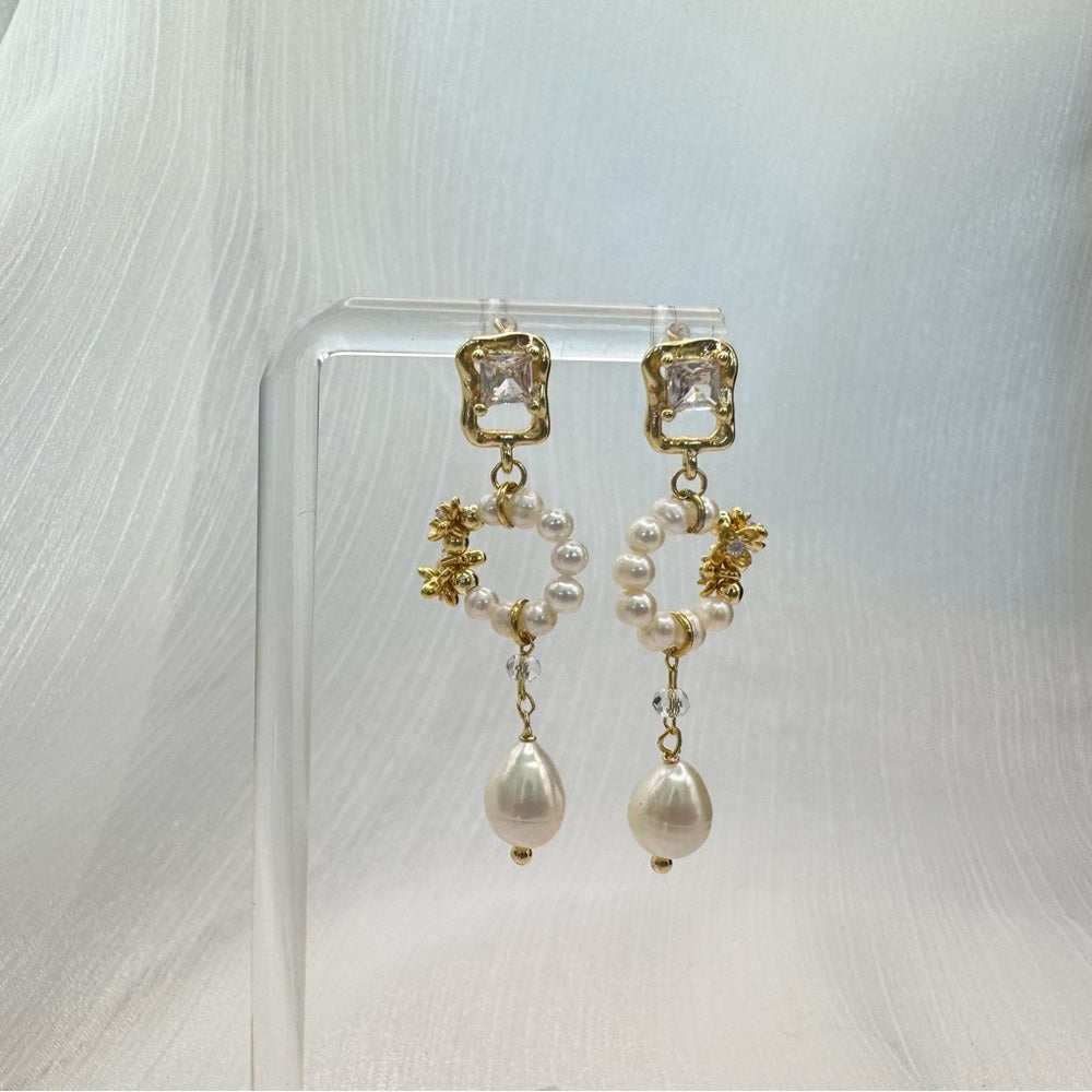 Freshwater Pearl Blossom Earrings