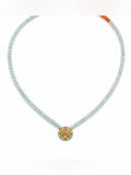 Amazonite & Carnelian Beaded Rose Toggle Necklace