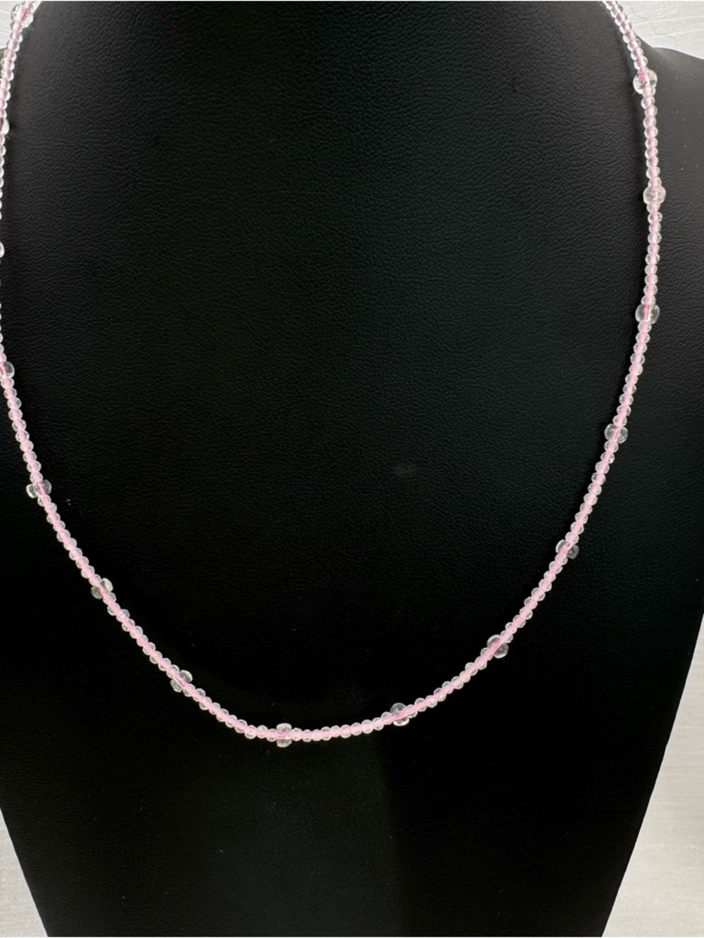 Rose Quartz Beaded Necklace (#77)
