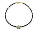 Single Star Black Mother of Pearl and Black Spinel Bracelet