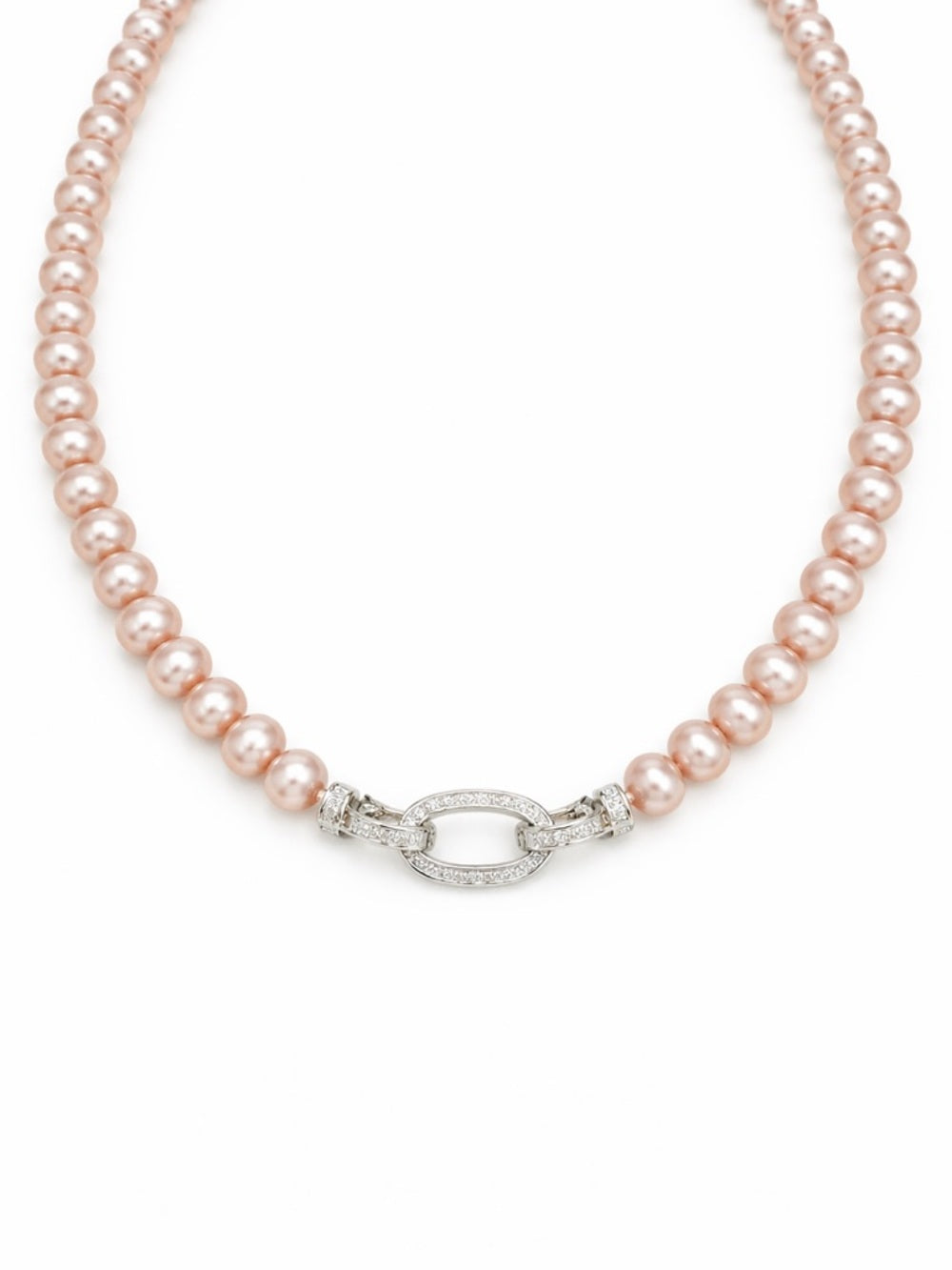 Blush Link Pearl Necklace