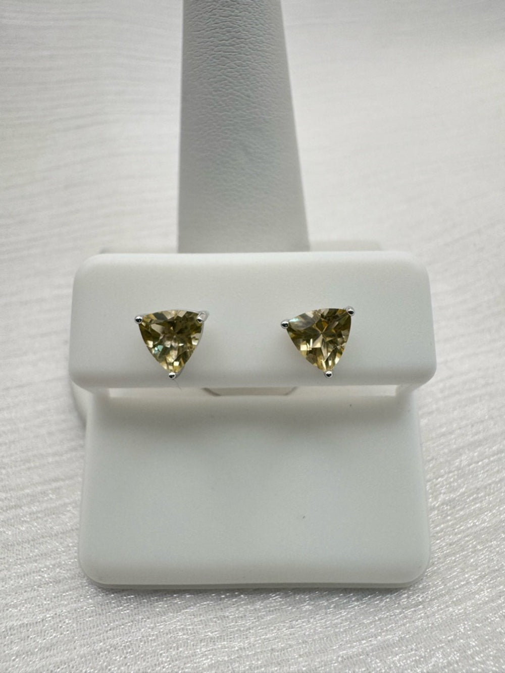 Citrine Triangle Stud Earrings