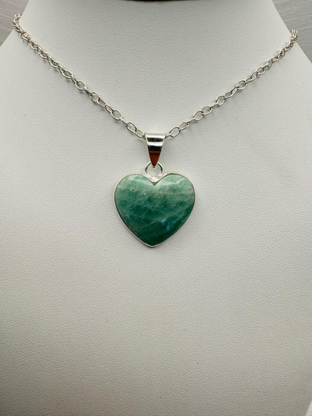 Amazonite Heart 925 Necklace