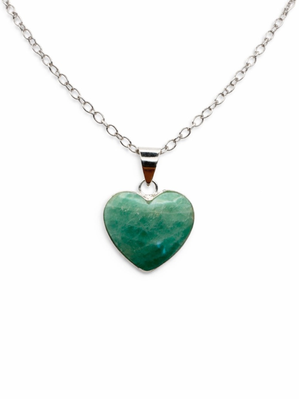 Amazonite Heart 925 Necklace