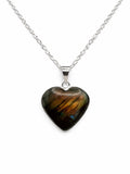 Labradorite Heart 925 Chain Necklace
