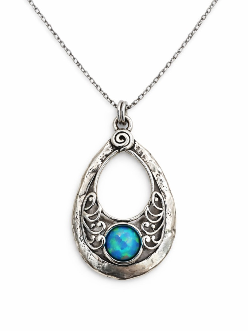 Australian Opal Teardrop Necklace