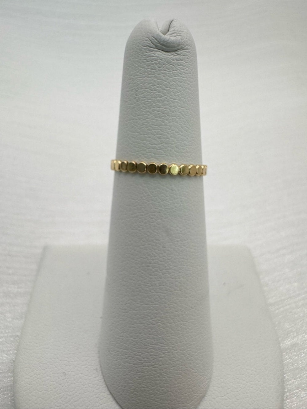 Gold Flat Beaded Ring