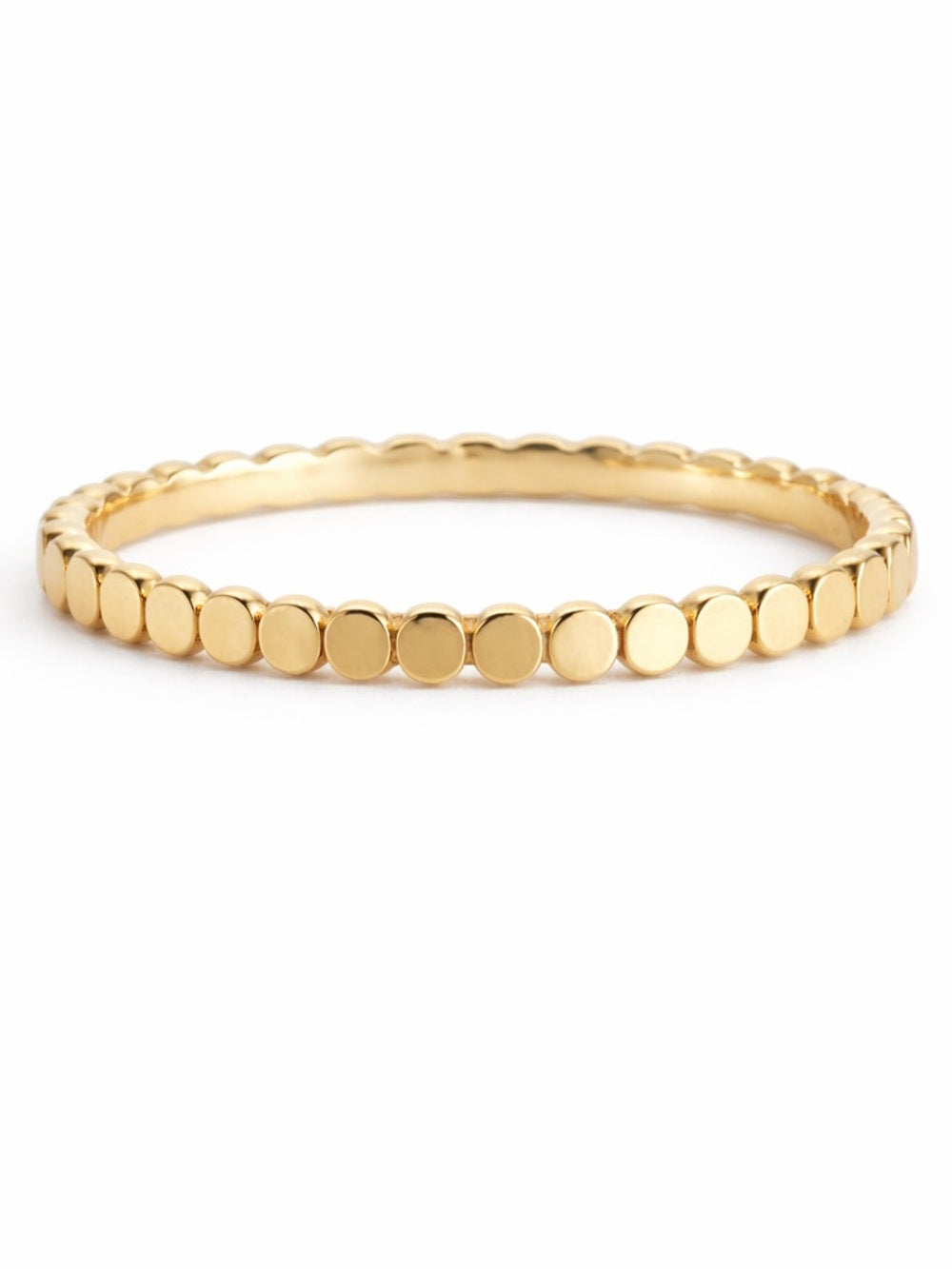 Gold Flat Beaded Ring