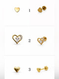 Gold Screwbacks 1-24